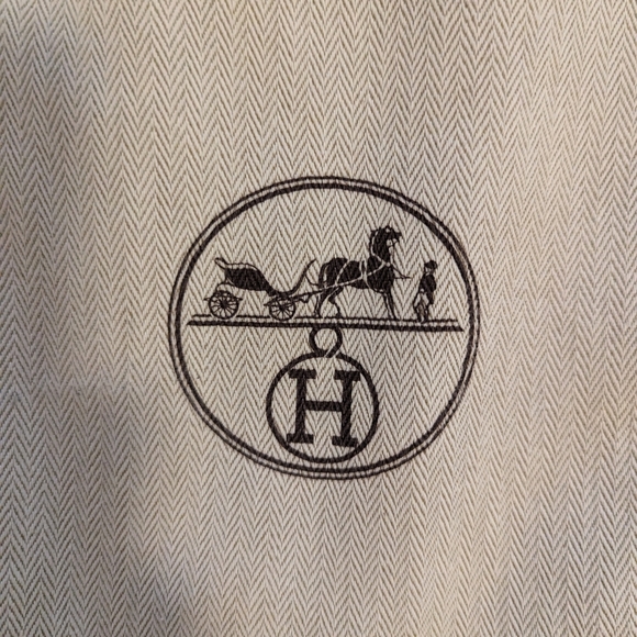 Handmade bag from Hermes dust bag and ribbons with cotton lining - Picture 14 of 14